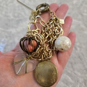 Vintage 2006 John Wind By Maximal Art Charm Gold Bracelet, nwt